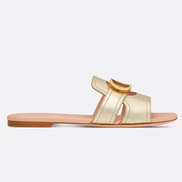 Dior Flat Or 30 Montaigne Slide - Picture 3 of 17